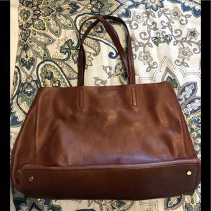 Banana Republic Camel Cow Leather Tote